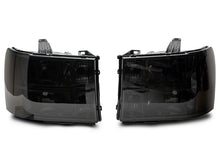 Load image into Gallery viewer, Raxiom 07-14 GMC Sierra 1500/2500 HD/3500 HD Axial OEM Rep Headlights- Chrome Housing- Smoked Lens Headlights Raxiom