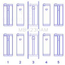 Load image into Gallery viewer, King Engine Bearings Nissan E15/E16/E13/E15ET (Size +0.25mm) Main Bearing Set King Engine Bearings