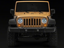 Load image into Gallery viewer, Raxiom 07-18 Jeep Wrangler JK Axial 7-In LED Headlights w/ DRL Turn Signals- Blk Housing (Clear) Headlights Raxiom