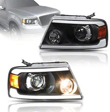 Load image into Gallery viewer, Raxiom 04-08 Ford F-150 Axial Series LED Projector Headlights- Blk Housing (Clear Lens) Headlights Raxiom