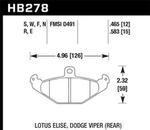 Load image into Gallery viewer, Hawk Lotus Elise 12mm Ht-10 Rear Race Brake Pads Brake Pads - Racing Hawk Performance