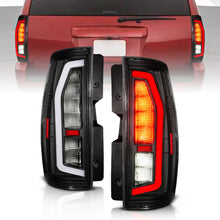 Load image into Gallery viewer, ANZO Tail Lights Anzo 07-14 Chevrolet Suburban / 07-14 GMC Yukon Black Full LED Tail Light Plank Style w/ Clear Lens