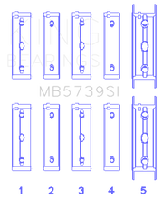 Load image into Gallery viewer, King Engine Bearings Subaru Ej20/Ej22/Ej25 Housing Bore + .002 (Size +0.25mm) Main Bearing Set King Engine Bearings