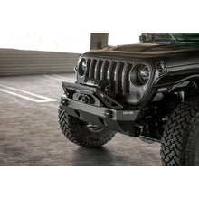 Load image into Gallery viewer, DV8 Offroad 07-23 Jeep Wrangler/Gladiator JT/JK/JL FS-25 Stubby Front Bumper w/Plated Bull Bar Bumpers - Steel DV8 Offroad