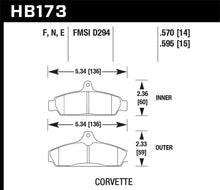 Load image into Gallery viewer, Hawk 84-87 Chevy Corvette 5.7 HPS Street Front Brake Pads Brake Pads - Performance Hawk Performance