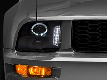 Load image into Gallery viewer, Raxiom 05-09 Ford Mustang Excluding GT500 LED Halo Projector Headlights- Blk Housing (Clear Lens) Headlights Raxiom