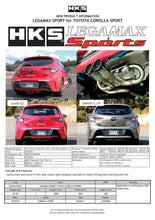 Load image into Gallery viewer, HKS LEGAMAX Sports 2018 Toyota Corolla Sport 2ZR/8NR Catback HKS