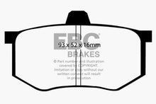 Load image into Gallery viewer, EBC 08-16 Mitsubishi Lancer Evo 10 2.0 Turbo (1 piece rotor) Ultimax2 Rear Brake Pads Brake Pads - OE EBC