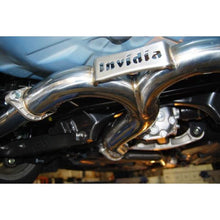 Load image into Gallery viewer, Invidia 15+ Subaru WRX/STI 4Dr Q300 Twin Outlet Rolled Titanium Burnt Quad Tip Cat-Back Exhaust