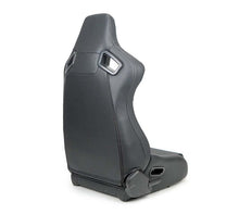 Load image into Gallery viewer, NRG Omega Reclinable Racing Seat (Pair) Black with Black Carbon Vinyl Back | RSC-750BK/BK L/R