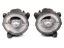 Load image into Gallery viewer, Raxiom 18-23 Jeep Wrangler JL Axial Series 9-In LED Angel Eye Headlights- Blk Housing (Clear Lens) Headlights Raxiom