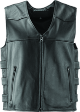 Load image into Gallery viewer, Kuryakyn Leather By River Road Plains Leather Vest Black - Small Vests Kuryakyn