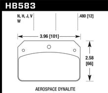 Load image into Gallery viewer, Hawk DR-97 Brake Pads for Aerospace Dynalite Caliper w/ 0.218in Center Hole Brake Pads - Racing Hawk Performance