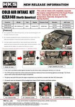 Load image into Gallery viewer, HKS COLD AIR INTAKE FULL KIT GZEA14H (US) | 70026-BT001