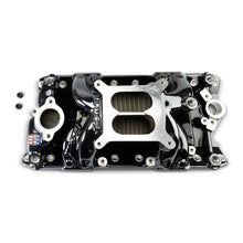 Load image into Gallery viewer, Edelbrock Chevy Small Block Performer RPM AIR-Gap Intake Manifold Black Plasma Finish Edelbrock