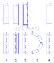 Load image into Gallery viewer, King Engine Bearings Ford 155 (Size +1.0mm) Main Bearing Set King Engine Bearings