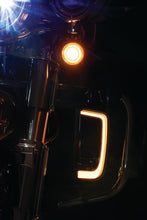 Load image into Gallery viewer, Kuryakyn Tracer L.E.D. Front Turn Signal Insert, White/Amber Light, Smoke Lens 1157 Kuryakyn