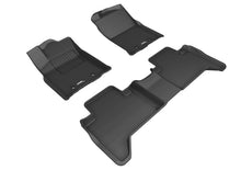 Load image into Gallery viewer, 3D MAXpider 2018-2020 Toyota Tacoma Double Cab Kagu 1st & 2nd Row Floormats - Black Floor Mats - Rubber 3D MAXpider
