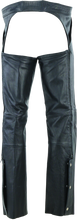Load image into Gallery viewer, River Road Plains Leather Chaps Black - Large Misc Powersports River Road