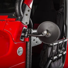 Load image into Gallery viewer, Rugged Ridge 97-18 Jeep Wrangler Textured Black Round Stubby Trail Mirror Rugged Ridge