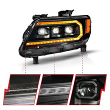 Load image into Gallery viewer, ANZO 15-22 Chevy Colorado Full LED Headlights w/ Initiation (Amber DRL) - Black ANZO