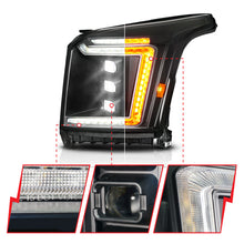 Load image into Gallery viewer, ANZO Headlights ANZO 15-20 GMC Yukon (Incl XL - Factory Halogen Models) Full LED Proj Headlights Black - Driver Side