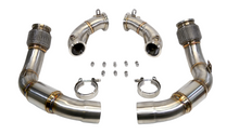 Load image into Gallery viewer, PLM BMW M5 M8 S63R Catted Downpipes F90 2018+
