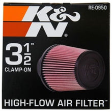 Load image into Gallery viewer, K&N Universal Rubber Filter 3 1/2inch ID FLG / 6inch Base / 4-5/8inch Top / 6inch Height