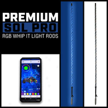 Load image into Gallery viewer, Whip It 3Ft Black Bt Rgb Light Rod Set Misc Powersports Whip It