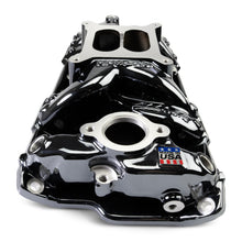 Load image into Gallery viewer, Edelbrock Chevy Small Block Performer RPM AIR-Gap Intake Manifold Black Plasma Finish Edelbrock