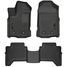 Load image into Gallery viewer, Husky Liners 2019+ Ford Ranger SuperCrew Cab Weatherbeater Black Front & 2nd Seat Floor Liners