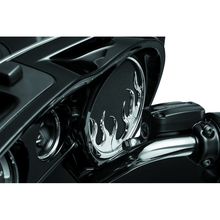 Load image into Gallery viewer, Kuryakyn Flame Speaker Grills For 14-Up Touring Models Chrome