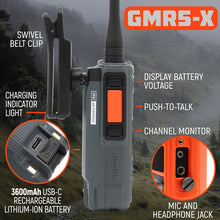 Load image into Gallery viewer, Rugged Radios Waterproof GMRS Handheld Radio with NOAA Alerts - FM Radio | GMR5-X