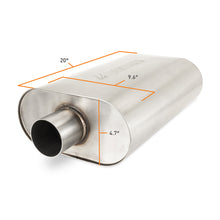 Load image into Gallery viewer, Mishimoto Universal Muffler with 2.5in Center Inlet/Outlet - Brushed Muffler Mishimoto