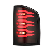 Load image into Gallery viewer, AlphaRex 07-14 Chevrolet Silverado 1500/2500HD/3500HD Luxx-Series LED Tail Lights Blk w/Smoked Lens AlphaRex