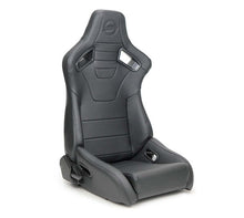 Load image into Gallery viewer, NRG Omega Reclinable Racing Seat (Pair) Black with Black Carbon Vinyl Back | RSC-750BK/BK L/R
