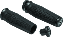 Load image into Gallery viewer, Kuryakyn Hex Grips Dual Cable Black Misc Powersports Kuryakyn