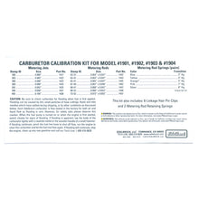 Load image into Gallery viewer, Edelbrock Carburetor Calibration Kit Edelbrock Carburetor Calibration Kit 1940