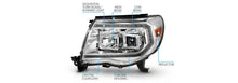 Load image into Gallery viewer, Raxiom 05-11 Toyota Tacoma Axial Series Switchback Proj Headlights- Chrome- Clear Lens | TT23362