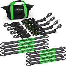 Load image into Gallery viewer, Rhino USA Heavy Duty Vehicle Tie Down Kit (Snap Hook) Cargo Tie-Downs Rhino USA