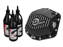 Load image into Gallery viewer, aFe AFE46-71001B aFe 18-24 Jeep Wrangler JL Dana M220 Pro Series Front Diff Cover w/ Oil - Black