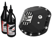 Load image into Gallery viewer, aFe AFE46-71131B aFe 97-18 Jeep Wrangler TJ/JK Dana 30 Street Series Diff Cover w/ Machined Fins & Gear Oil - Black