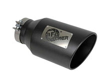 Load image into Gallery viewer, aFe AFE49T50801-B15 aFe Power Universal 5in Inlet 8in Outet MACH Force-XP Clamp-On Exhaust Tip - Black