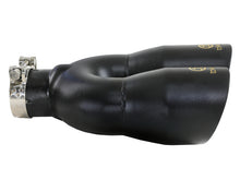 Load image into Gallery viewer, aFe AFE49T25484-B122 aFe Takeda 2.5in 304 Stainless Steel Clamp-on Exhaust Tip Driver Side 2.5in Inlet 4inDual-Black