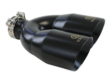 Load image into Gallery viewer, aFe AFE49T25484-B121 aFe Takeda 2.5in 304 Stainless Steel Clamp-on Exhaust Tip Passenger Side 2.5in Inlet 4inDual - Black