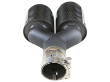 Load image into Gallery viewer, aFe AFE49T25480-C121 aFe Takeda 2.5in 304 Stainless Steel Clamp-on Exhaust Tip Passenger Side 2.5in Inlet 4inDual-Carbon