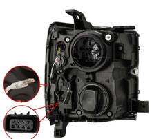 Load image into Gallery viewer, AlphaRex ARX880098 AlphaRex 15-19 Chevy Silverado 2500/3500 LUXX-Series Proj. Headlights Blk w/Actv SeqSig & SBDRL