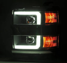 Load image into Gallery viewer, AlphaRex ARX880098 AlphaRex 15-19 Chevy Silverado 2500/3500 LUXX-Series Proj. Headlights Blk w/Actv SeqSig & SBDRL