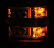 Load image into Gallery viewer, AlphaRex ARX880098 AlphaRex 15-19 Chevy Silverado 2500/3500 LUXX-Series Proj. Headlights Blk w/Actv SeqSig & SBDRL