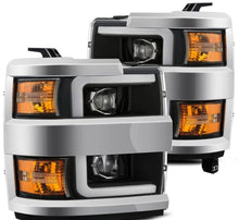 Load image into Gallery viewer, AlphaRex ARX880098 AlphaRex 15-19 Chevy Silverado 2500/3500 LUXX-Series Proj. Headlights Blk w/Actv SeqSig & SBDRL
